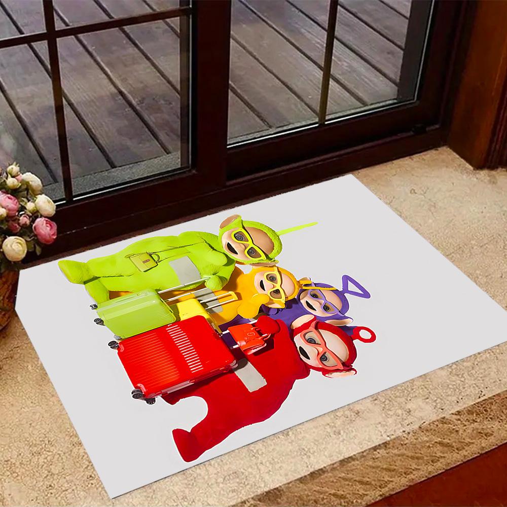 Teletubbies Friends Themed Anti-Slip Rugs - Polyester Home Decor, Suitable for Bedrooms, Living Rooms, Doorways, Studios, and Decorations