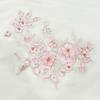 3D Flower Beaded Lace Fabric Applique Embroidery Sewing On Patches For Wedding Evening Dress Clothing Patch Sewing Accessories