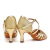 Women Girls Latin Dance Shoes High-heeled Salsa Ballroom Tango Shoes Soft Sole 7CM  Heel