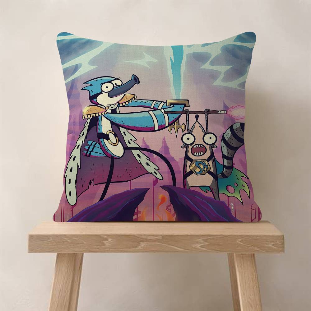 pc Regular Show Pillow Anime Pillow Sofa Bed Head Pillow Cover Cushion Cover Fashion