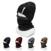 Wool hat men's scarf set men's winter velvet thickened ear protection face protection men's neck knitted hat pullover hat