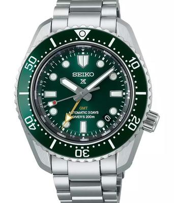 Prospex GMT 6R54 Автоматический механизм 3 дня Зеленый циферблат Мужские часы SPB381J1