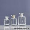 Transparent Glass Perfume Bottles - Square Spray and Screw Cap Design for Travel