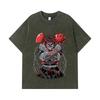 275 GSM Washed T-shirts 100% Cotton Demon Slayer V24 Gyomei Print Unisex Heavy Cotton T Shirt