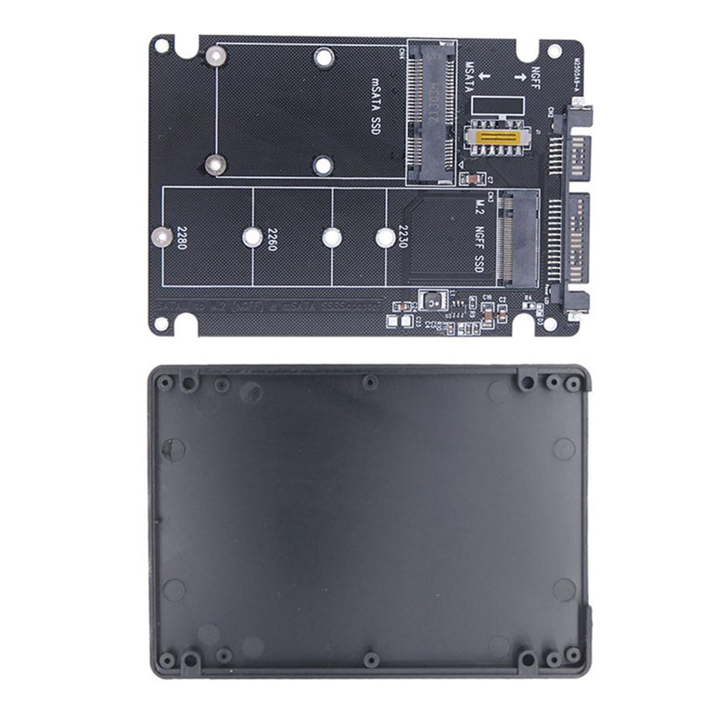 MSATA SSD Solid Disk NGFF To SATA3 External Hard Drive Enclosure Adapter M.2 Sata Protocol To Adapter Double Purpose