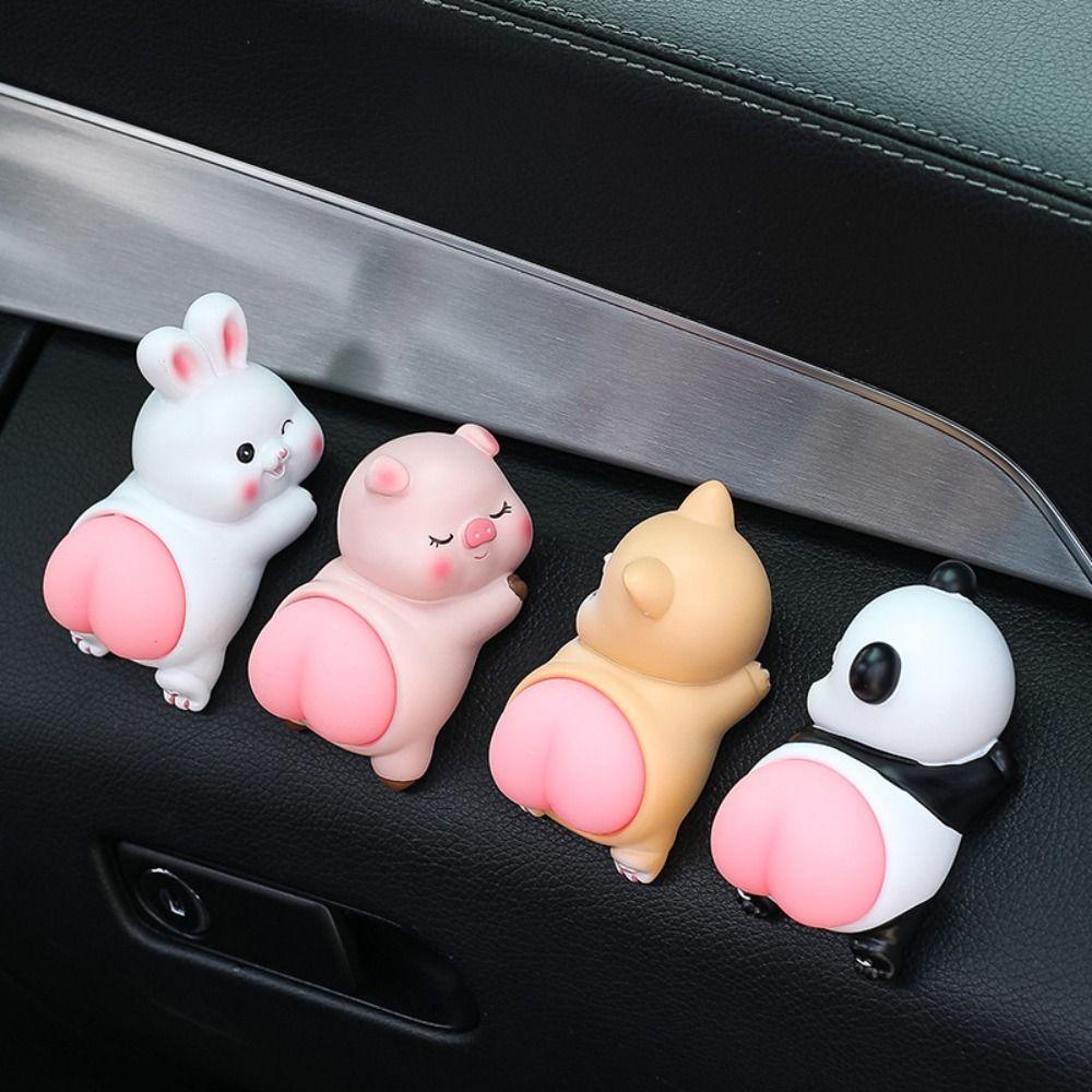 Panda Pig Car Ornaments Cute Cartoon Decorative Accessories Car Interior Ornaments Car Decoration