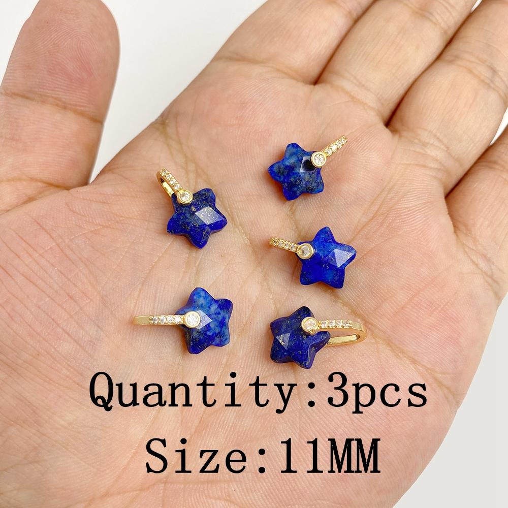 Natural Blue Lapis Lazuli Connector Charms Pendant Stone Warter Drop Teardrop Heart Pendants Charm For Jewelry Making Necklaces