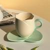 Керамические чашки-тюльпаны с блюдцами, наборы с подносом, кофейные чашки в форме цветов с блюдцами, милые стаканы для напитков