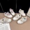 Детские кожаные спортивные кроссовки 2026 - Белые, Мягкая подошва, Нескользящие для мальчиков и девочек, Весенние для бега и походов