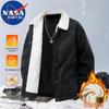Мужская повседневная теплая куртка NASA MARVEL с лацканами и флисовой подкладкой