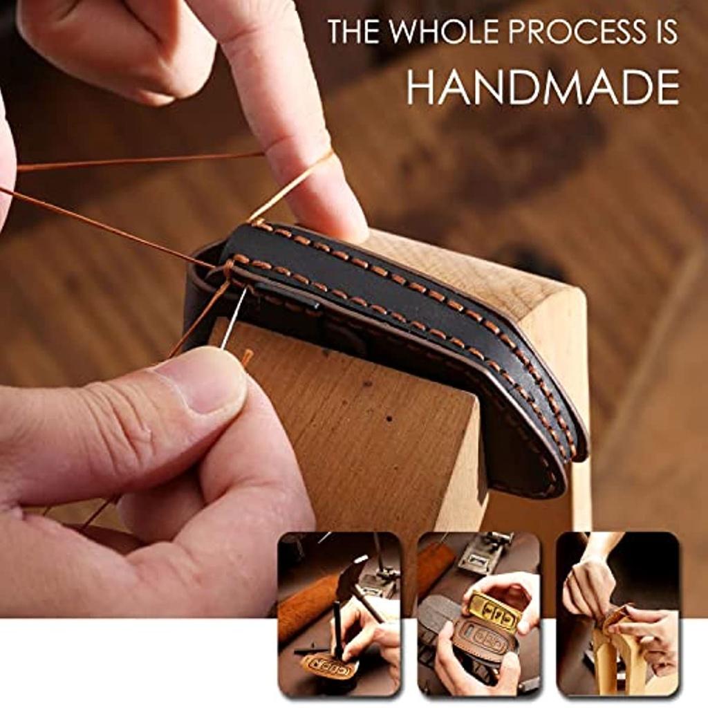 Кожаный чехол для дистанционного управления без ключа, смарт-брелок для автомобиля, чехол, совместимый с Dodge RAM 1500 2019-2022, черный, 4 кнопки