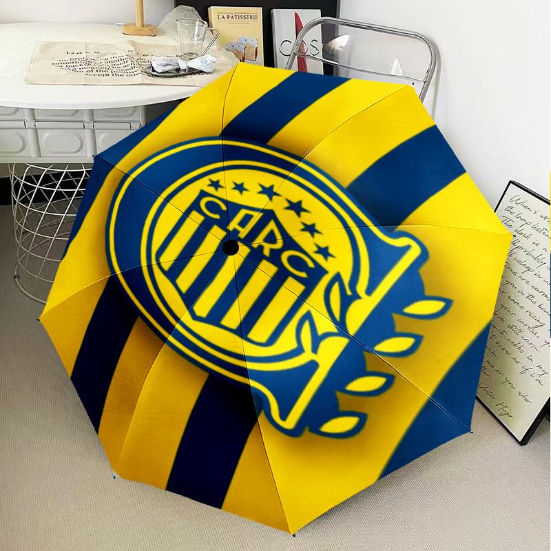 Rosario Central Crest Umbrella Folding umbrella, automatic umbrella 8-Frame for Travel, camping Use Gift for Halloween Christmas
