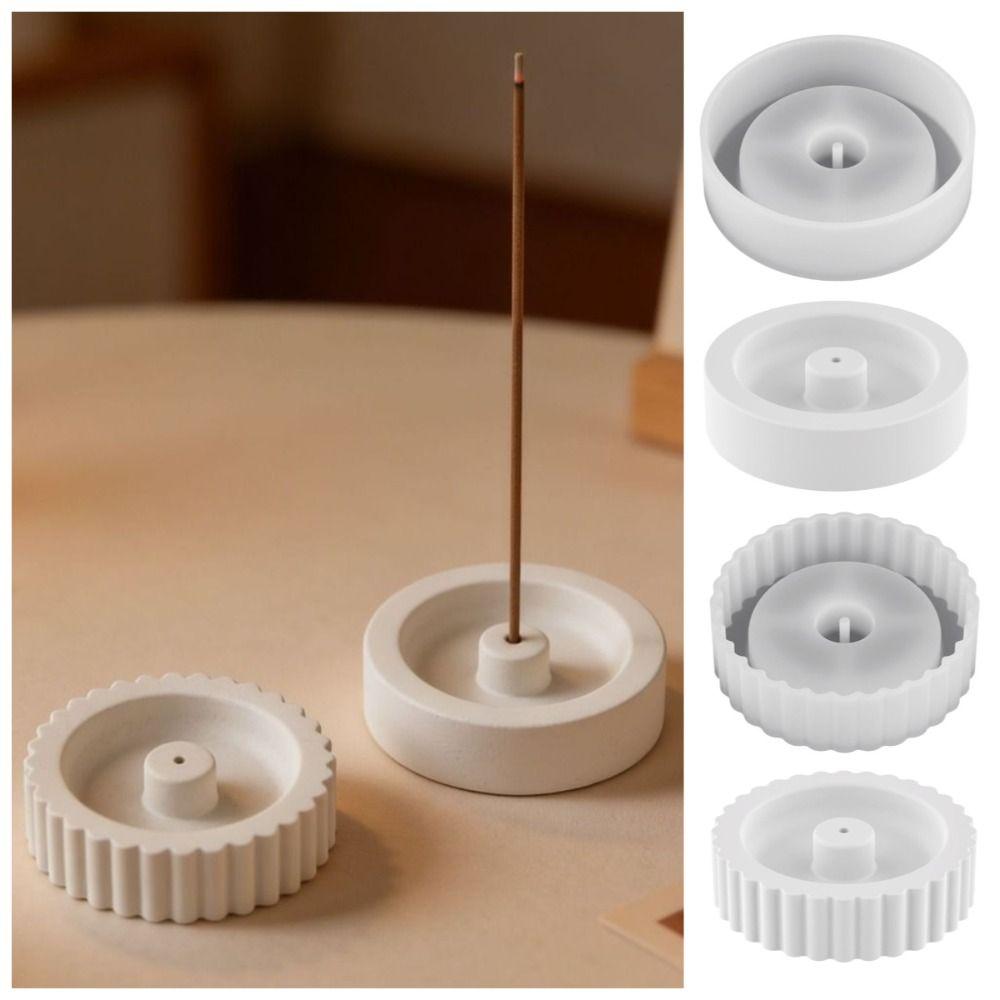 2Pcs Creative DIY Silicone Mold Handmade Incense Burner Mold for Beginners
