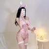 Sexy Bodysuit Women Pajama Pink Bunny Girl Set Cosplay Maid Costume Sexy Lingerie Women's Underwear Sleepwear Female Lingerie