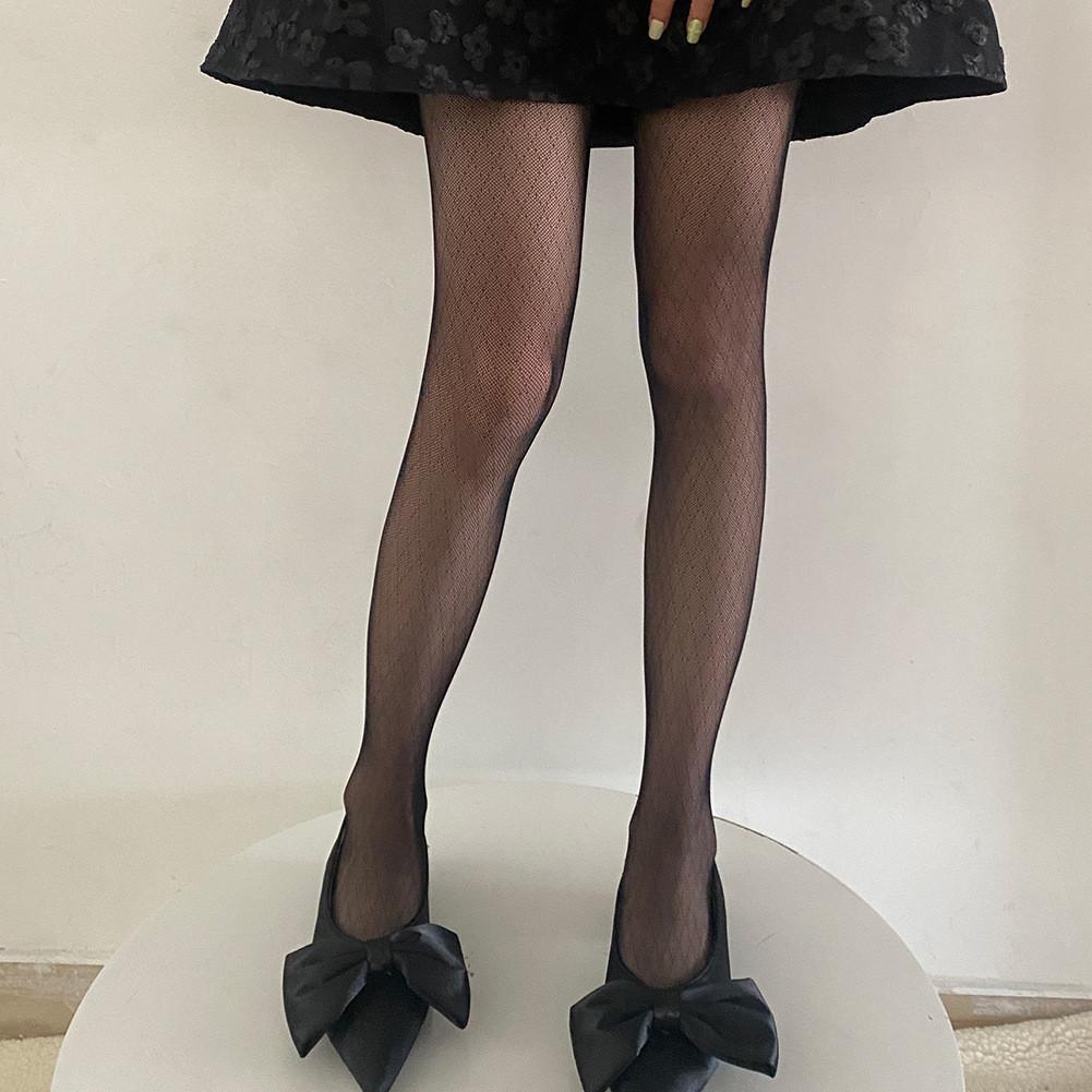 Сетчатые колготки с принтом в виде сердца, ажурные кружевные нейлоновые колготки в стиле Лолиты, чулки, нижнее белье, чулочно-носочные изделия, женские колготки в японском стиле