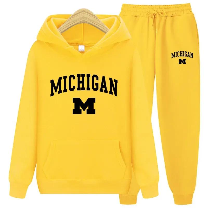 Осень-зима 2023, новая спортивная одежда, спортивные костюмы, мужские повседневные теплые плюшевые толстовки с буквенным принтом, брендовый принт, мужской наряд из 2 предметов