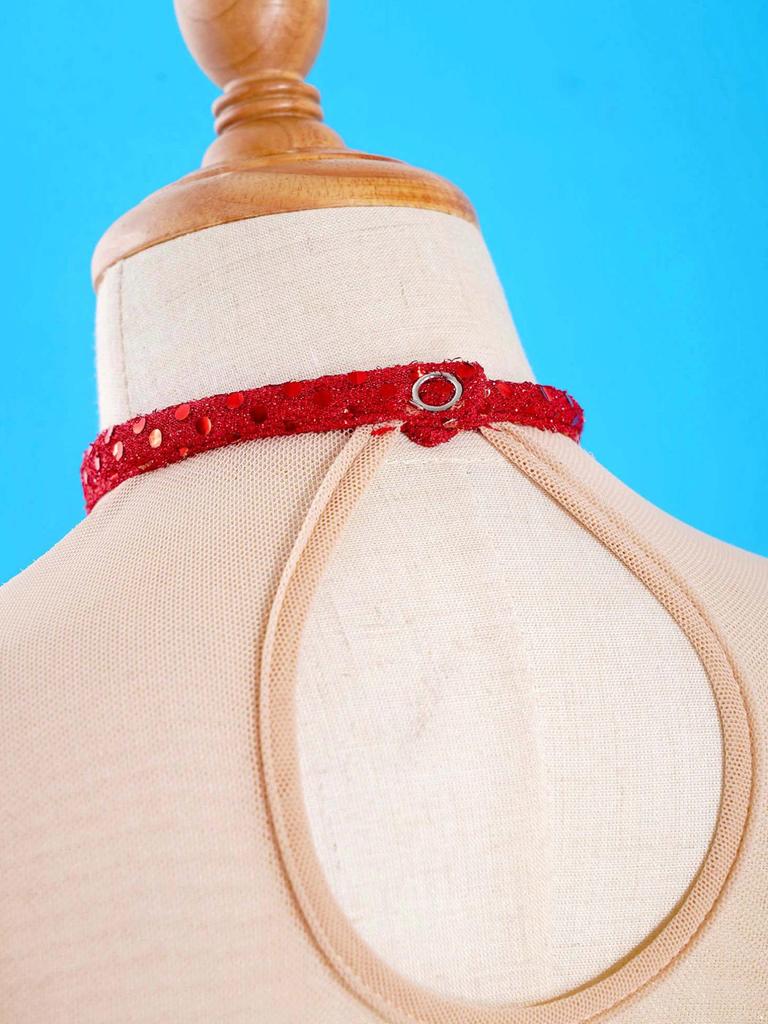 Детское платье-пачка без рукавов с блестками для девочек, платье для фигурного катания на коньках, рождественский танцевальный костюм