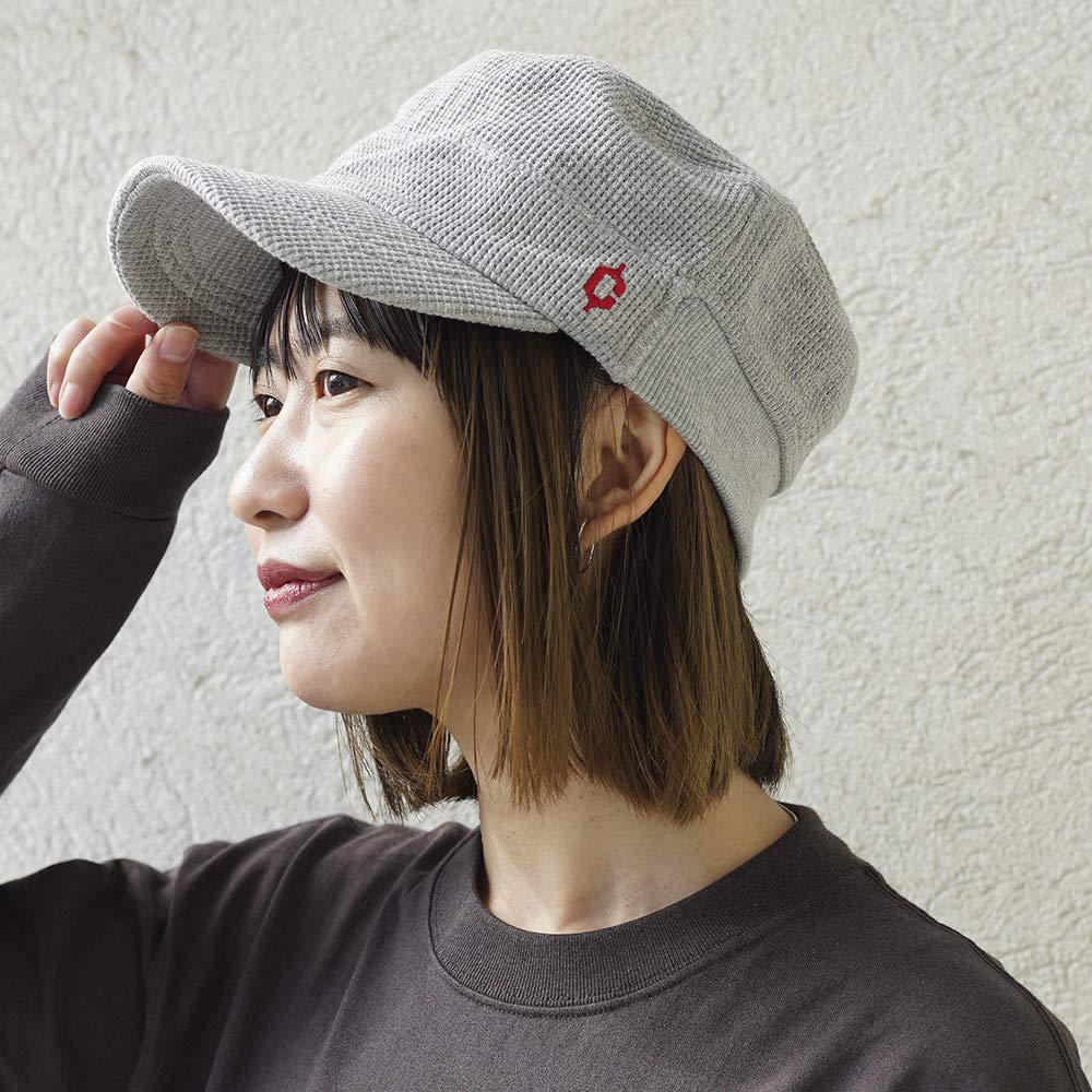 [Cle] Потовая шапка из вафельного рубчика, Большой размер, Мужская, Женская, XL, Серая