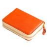 Официальный мини-кошелек-бумажник SATTO Mini Tochigi для Belvo Round Large, настоящий кошелек с отделением для монет, кожаный, женский, (оранжевый), Гармошка, Молния, Вместимость,