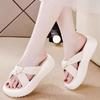 Casual Platform Slippers for Women Shoe Summer Broadband Weaving Thick Soled Comfortable Beach Sandal Slides