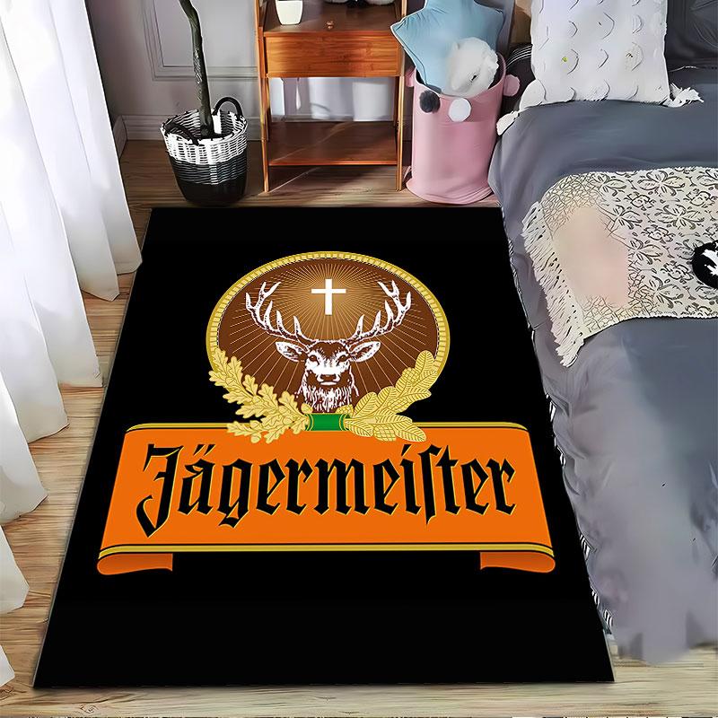 Jägermeister Logo Carpet suitable as a non-slip mat for the living room or bedroom sofa