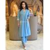 Women Designer Cotton Slub Kurta Pant Set Indian Bollywood Top Tunic Kurti Cord Set Dress