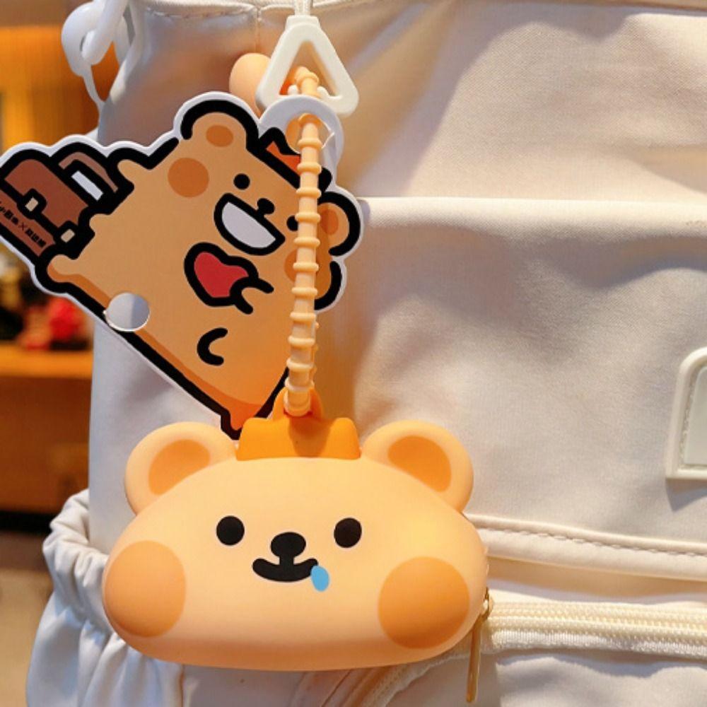 Wallet Mini Silicone Key Bag Key Case Cartoon Earphone Storage Bag Children Girl