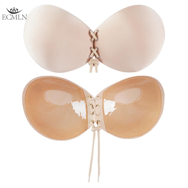 Бюстгальтер с гелем и силиконовым покрытием, самоклеящийся, без бретелек, черный, сплошной, женское нижнее белье, бюстгальтер Push Up