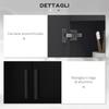 Wooden Bathroom Under Sink Cabinet With 2 Door Cupboard 60x30x60cm Black