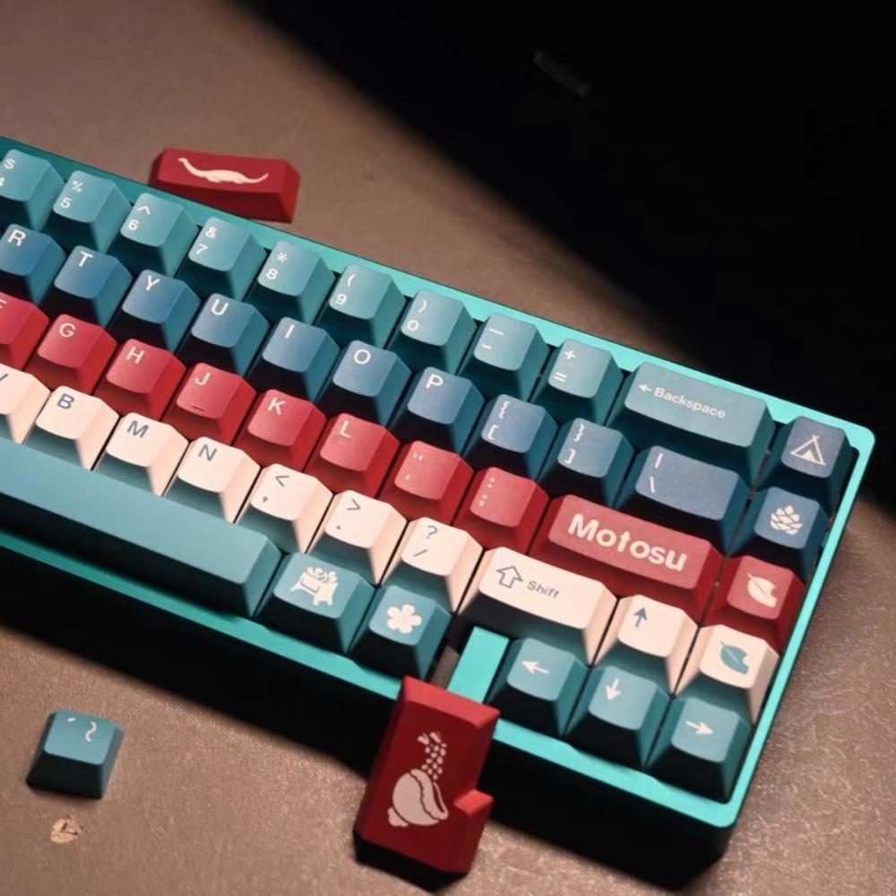 KKB Lake Motosu Theme Keycap Set PBT Custom Green Minimalist Keyboard Cap Cherry Profile KeyCap for Mechanical Keyboard Gifts