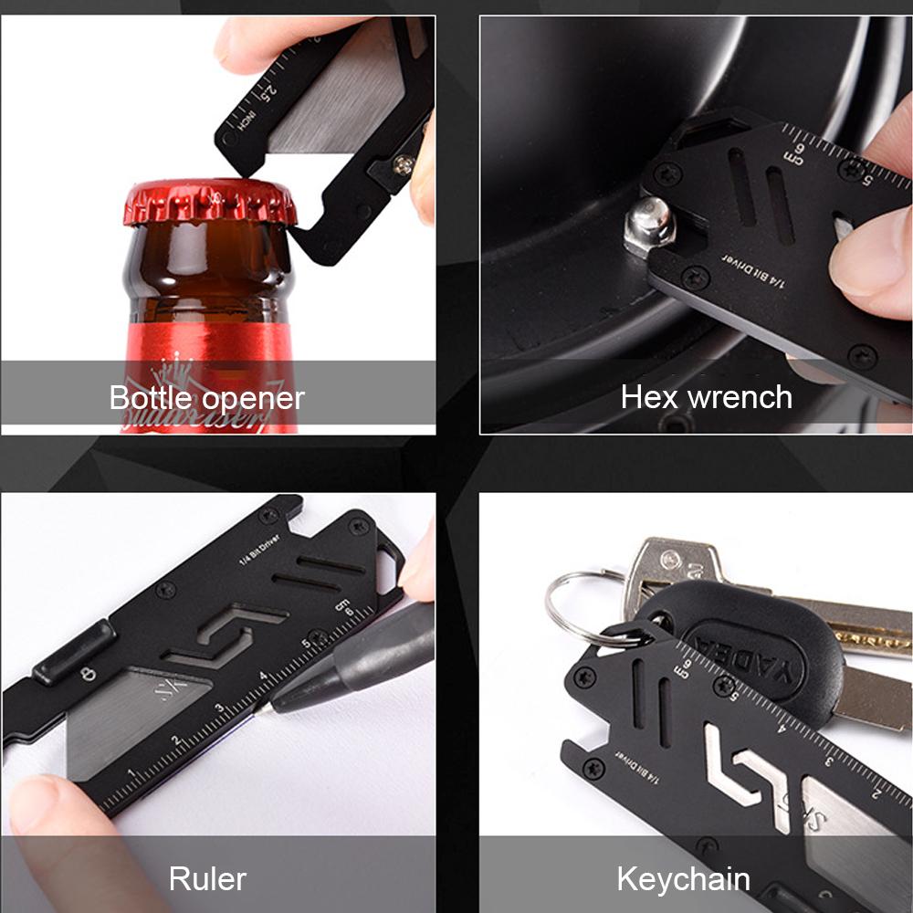 Универсальный нож с выдвижным лезвием, карманный инструмент, 5-в-1, многофункциональный DIY-брелок, нож для бумаги, острый резак для коробок с открывалкой, шестигранный ключ