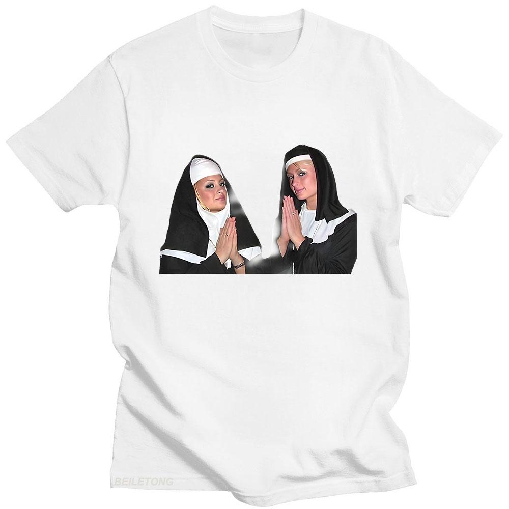 Two Nuns Praying Fashion Graphic T-shirt