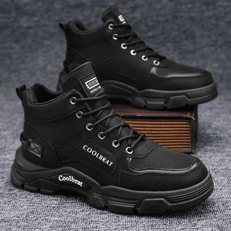 High Top Mens Boots Autumn Winter Men's Shoes Work Safety Sneakers Winter Outdoor Casual Sports Sneakers Male Ankle Boots