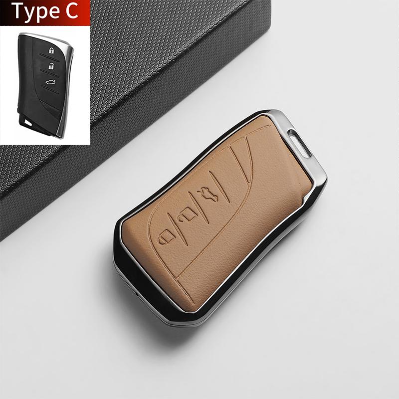 Leather Metal Car Smart Remote Key Case Cover For Lexus NX ES UX US RC LX GX IS RX 200 250h 350h LS 450h 260h 300h UX200