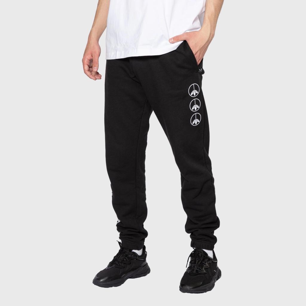 Adidas Logo Print Joggers Men Bottoms Black HF4899