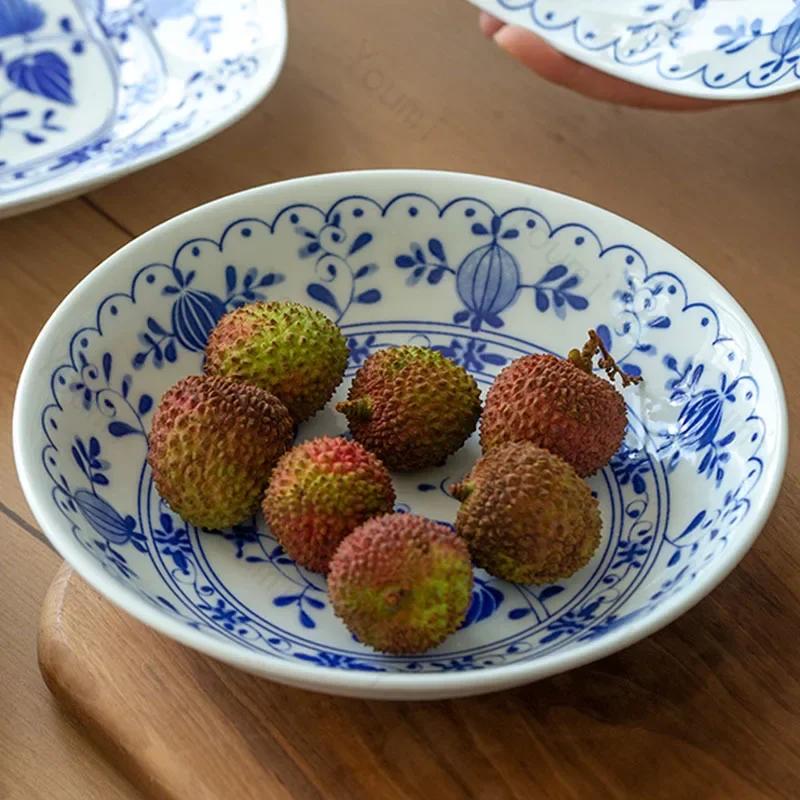 Керамические тарелки в стиле ретро в китайском стиле для ресторанов высокого класса в отелях, паста, изысканные блюда, рыбная тарелка, уникальная бытовая посуда