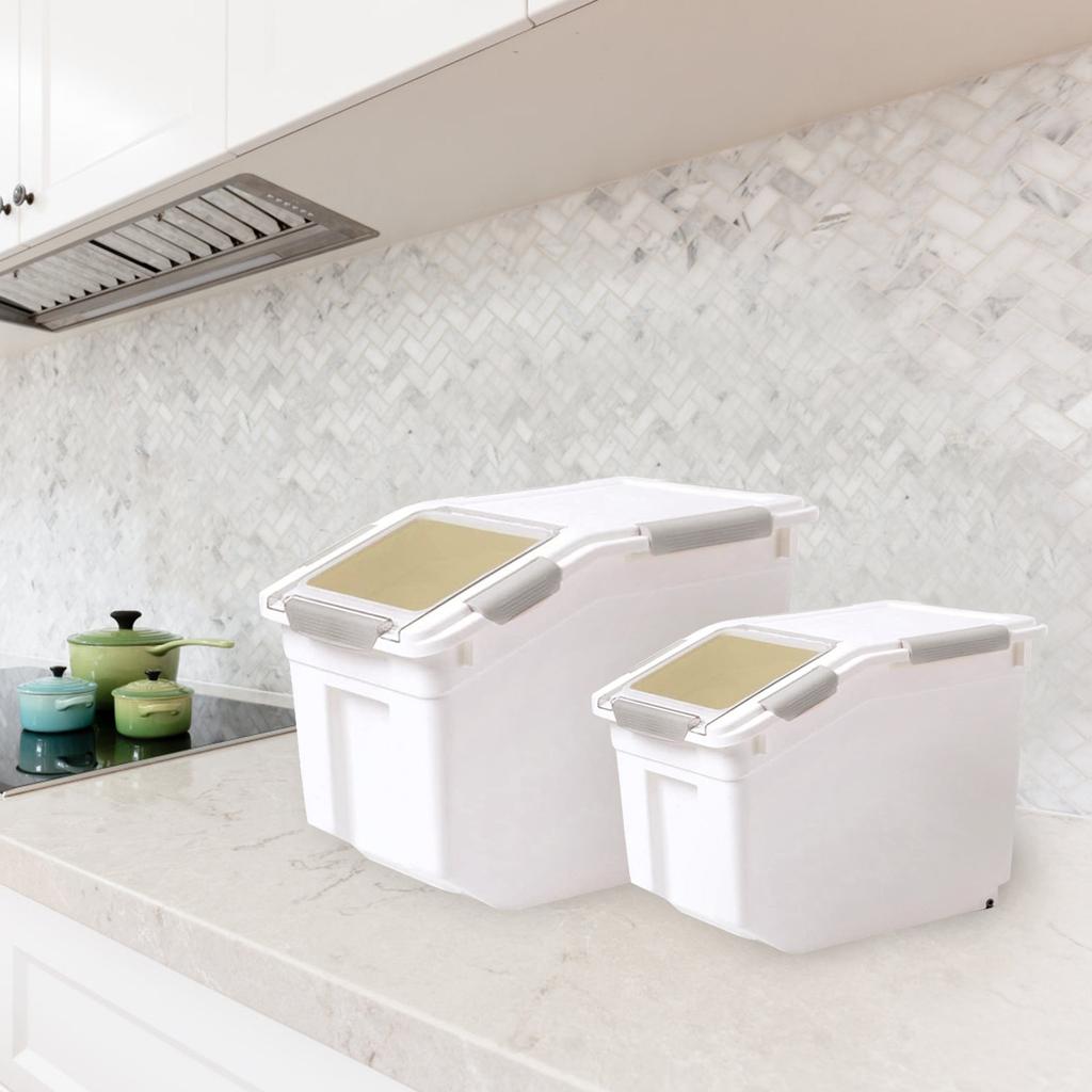 Герметичный контейнер для хранения корма для домашних животных с колесом и крышкой, пластиковый корм для домашних животных, 22 фунта для корма для собак, корм для кошек, семена птиц