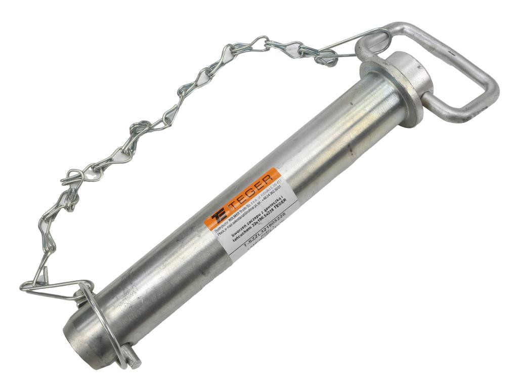 Hitch pin with cotter pin and chain 32x190.5x228 TEGER