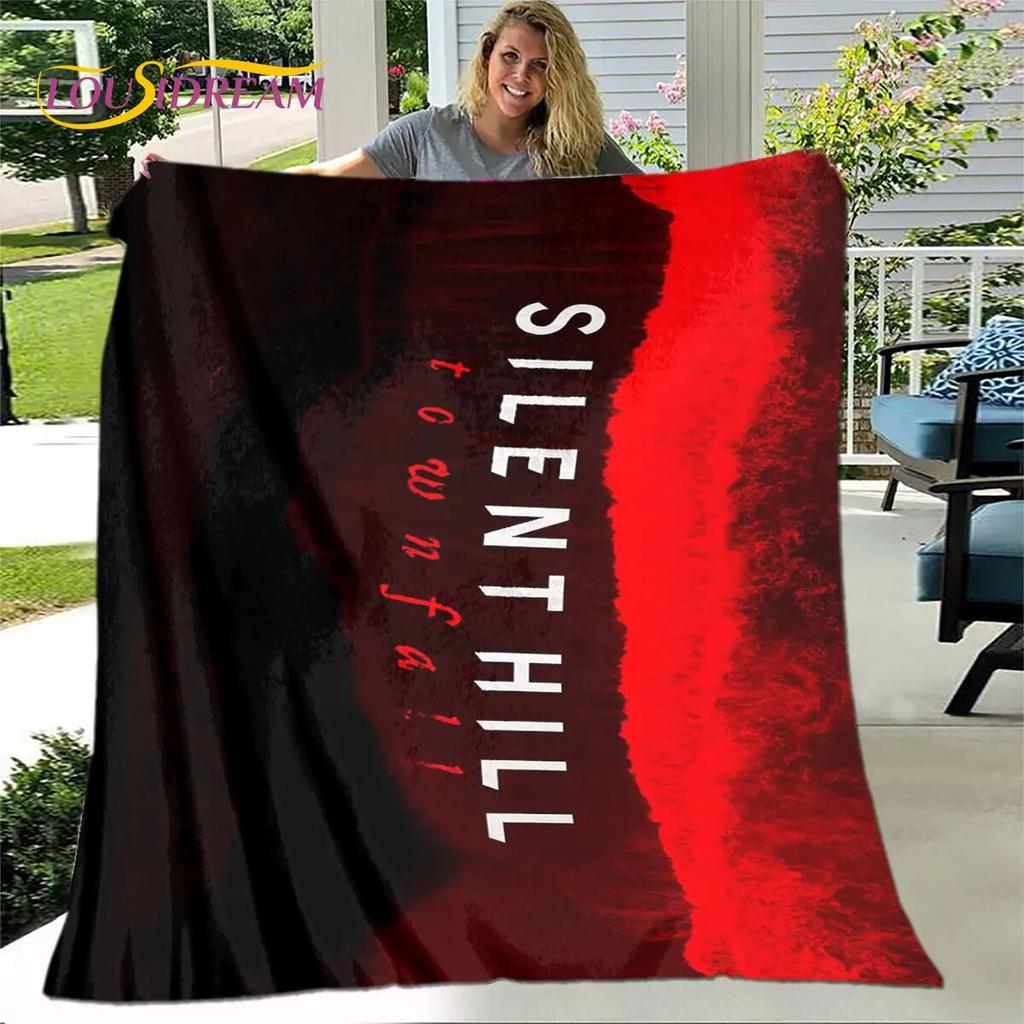 Мягкое плюшевое одеяло с фильмом ужасов Silent Hill, фланелевое одеяло для гостиной, спальни, кровати, дивана, чехол для пикника, детский чехол