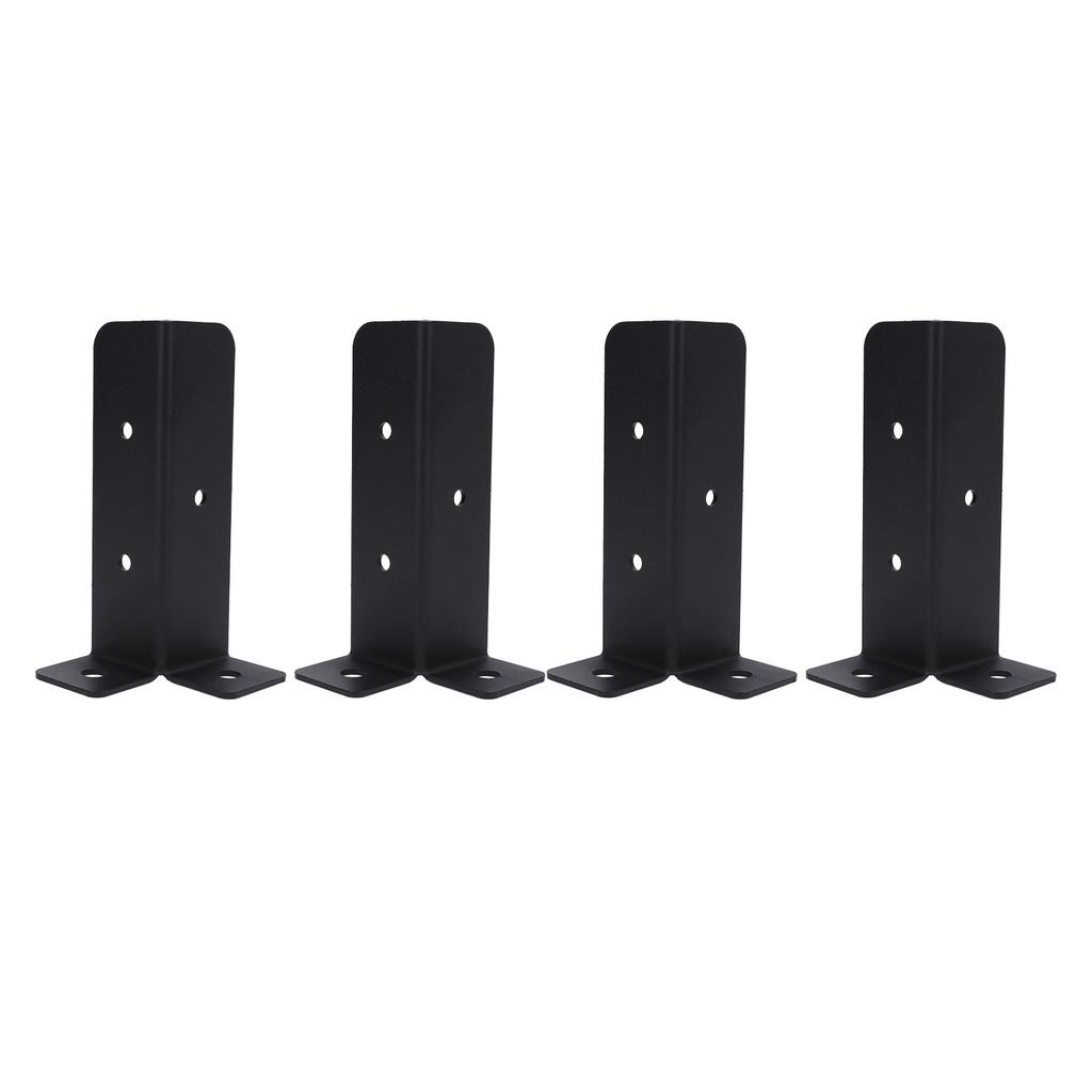 4 комплекта опорных кронштейнов для столбов, металлические базовые кронштейны, монтажный комплект для поддержки террасы, сверхпрочные, для забора, крыльца, перил, поручней