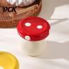 Kitchen Toothpick Box Ceramic Mushroom Holder, Cotton Swabs Dental Floss Container, Desktop Storage for Home and Countertop
