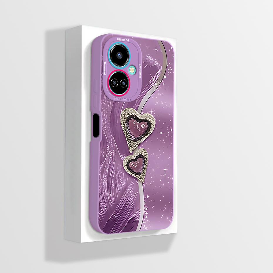 Чехол для Tecno Camon 19 Чехол для телефона Camon 19 Pro Neo Астронавт Цветок Защита камеры Противоударный Жидкий силикон Мягкая задняя крышка