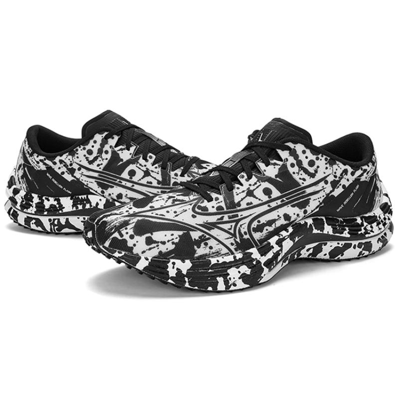 Mizuno Кроссовки Wave Rebellion Flash 'Белый Черный Брызги' J1GC233604