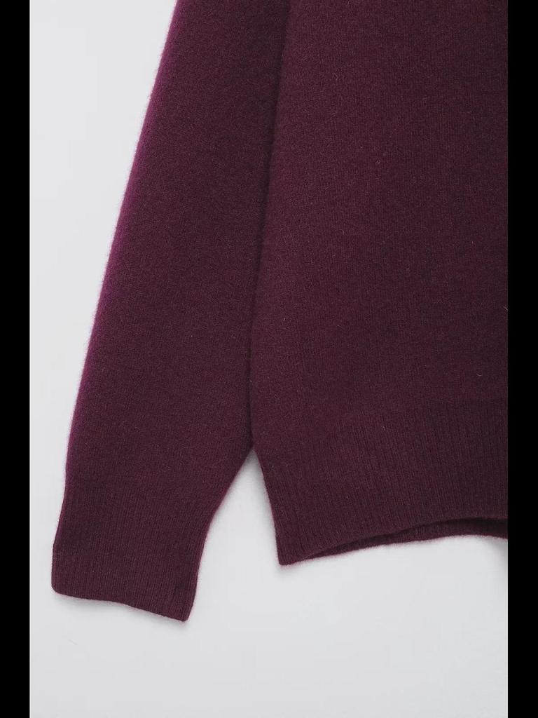 Женский вязаный кардиган из смесовой шерсти с отворотом и однобортным дизайном