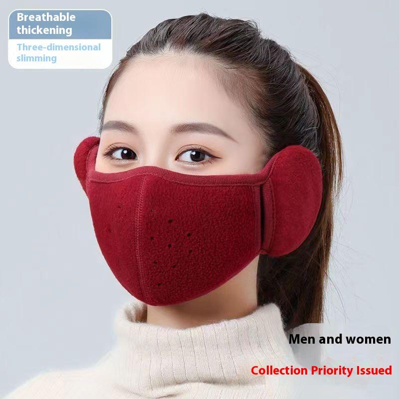 Осенне-зимняя теплая маска с флисовой подкладкой для защиты ушей, флисовая, мужская и женская, для верховой езды, ветрозащитная, холодная, дышащая