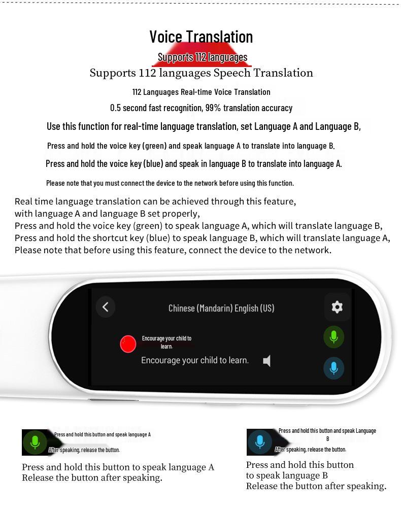 Доктор. Многоязычная ручка-переводчик и для чтения Bi - Международная версия
