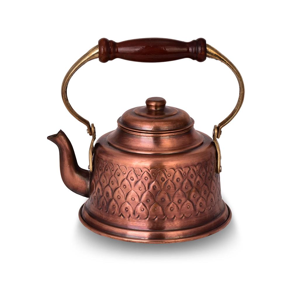 Медный чайник, Медный чайник ручной работы, кованый чайник из чистой меди, Чайный сервиз ручной работы из чистой меди, Медный горшок для отеля, 1300 мл