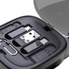 Адаптер для кабеля передачи данных с USB-разъемом 8-контактным для Android-конвертера, гнездами для извлечения SIM-карты, выдвижным чехлом для кабеля зарядки Type-C мощностью 60 Вт