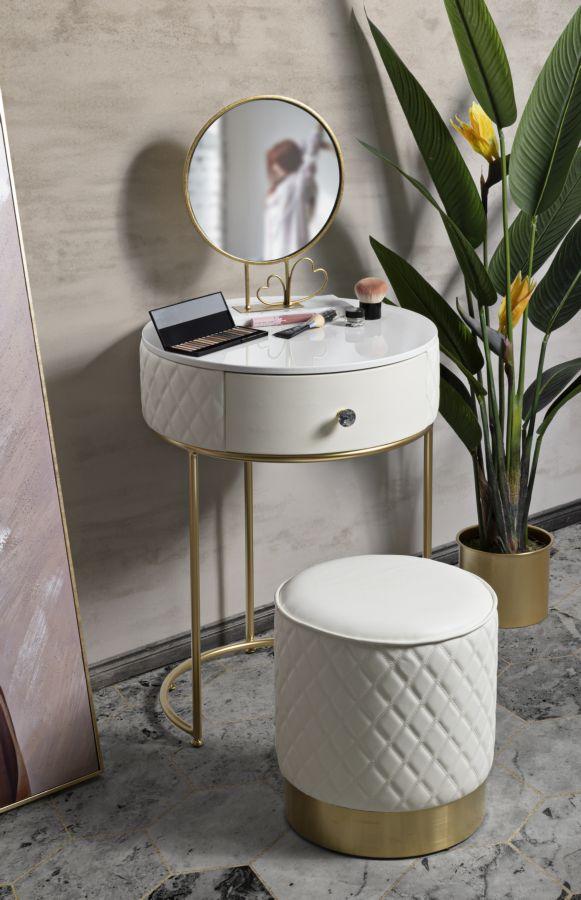 Tall Bedside With Stool Sharon Cm Ø 52X70 - Ø 36X39