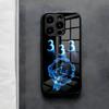 Чехол для телефона рэпера Matue 333 для IPhone 17 Air 16 E Pro Max 15 14 13 Mini 12 Pro 11 Max Plus Черная стеклянная крышка
